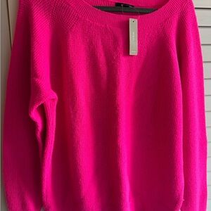 J. Crew Vibrant Pink Crew Neck Sweater